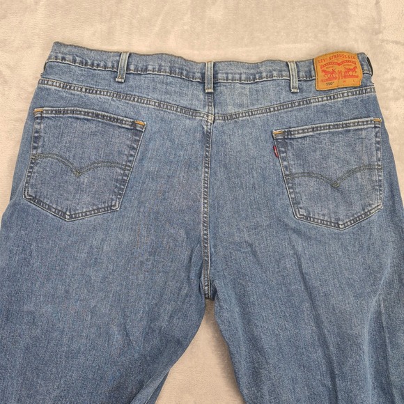 Levis 550 46x32 Relaxed Fit Tapered Leg Blue Jeans Mens Light Wash Big 46 - Picture 9 of 9